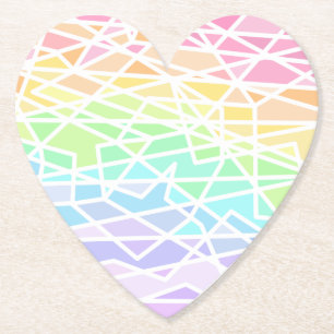 Geometrische Onderzetters voor regenboogkleuren va
