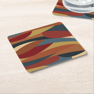 Geometrische ondoorzichtige Glas in lood stijl Abs Kartonnen Onderzetters