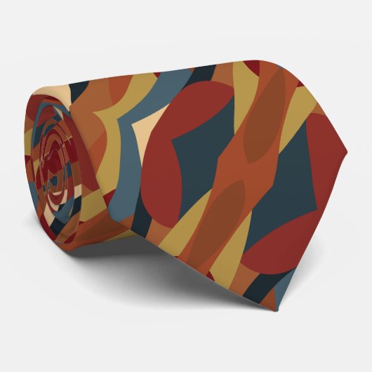 Geometrische ondoorzichtige Glas in lood stijl Abs Stropdas (Opgerold)