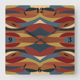 Geometrische ondoorzichtige Glas in lood stijl Abs Vierkante Klok