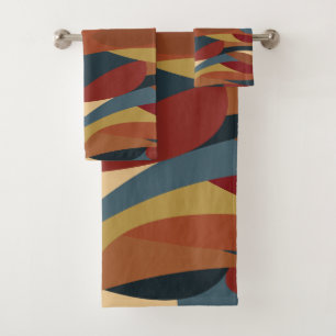 Geometrische ondoorzichtige glas-in-loodstijl abst bad handdoek