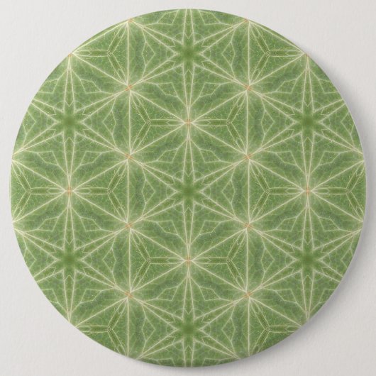 Geometrische ontwerpkaart met groen ijskoud ronde button 6,0 cm (Voorkant)