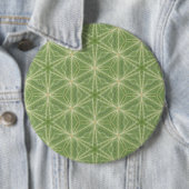 Geometrische ontwerpkaart met groen ijskoud ronde button 6,0 cm (In situ)