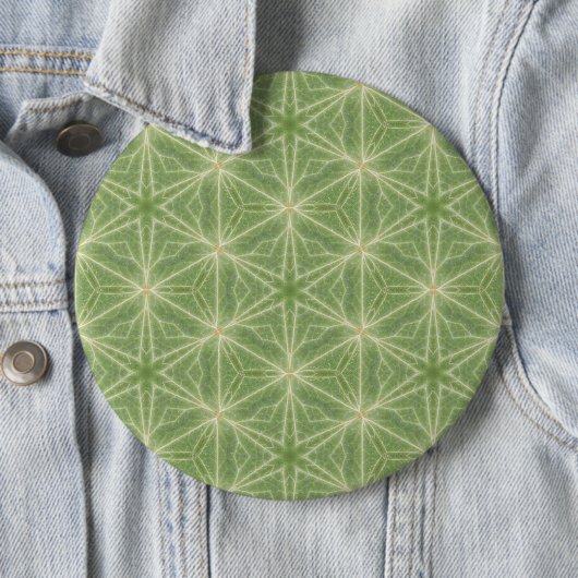 Geometrische ontwerpkaart met groen ijskoud ronde button 6,0 cm (In situ)