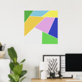 geometrische ontwerpkunst poster (Thuiskantoor)