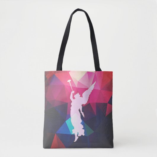 Geometrische ontwerpopdrachtspeler Engel Tote Bag (Voorkant)