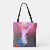 Geometrische ontwerpopdrachtspeler Engel Tote Bag (Achterkant)