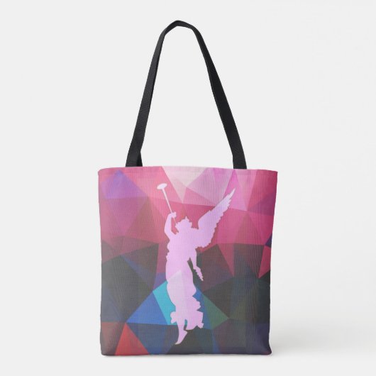 Geometrische ontwerpopdrachtspeler Engel Tote Bag (Achterkant)