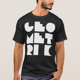 Geometrische ontwerptypografie t-shirt
