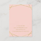 Geometrische oorbelhouder van goudfolie visitekaartje (Achterkant)