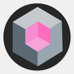 Geometrische op-art-stickers ronde sticker