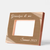 Geometrische Opa Datum Custom Wood Afbeelding Lijs Gegraveerde Lijstjes (Links)