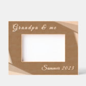 Geometrische Opa Datum Custom Wood Afbeelding Lijs Gegraveerde Lijstjes (Voorkant)