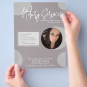 Geometrische Openbare Notariële Dienst Foto Script Flyer (Hand)