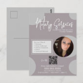 Geometrische Openbare Notaris Service Script QR Co Briefkaart (Voorkant / Achterkant)