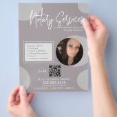 Geometrische Openbare Notaris Service Script QR Co Flyer (Hand)