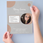 Geometrische openbare telefoondienst Fotobrochure Flyer (Hand)