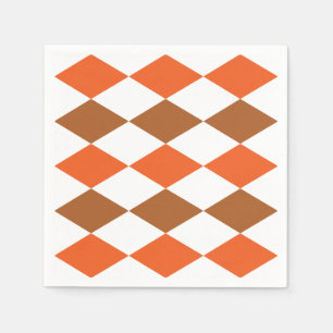 Geometrische Oranje Groene Diamant Geometrisch Fee Servet