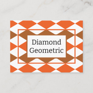 Geometrische Oranje Groene Diamant Geometrisch Visitekaartje