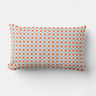 Geometrische Oranje Steruitbarsting Abstract Naadl Kussen