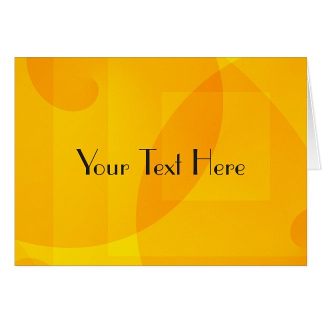 Geometrische Oranje vormen Wenskaart (Voorkant Horizontaal)