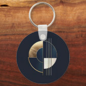 Geometrische Orb: een studie in contrast Sleutelhanger (Voorkant)