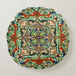 Geometrische Oriental Design Cushions Rond Kussen