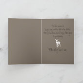 Geometrische origami kerst rendier Baby bos Kaart (Binnen)