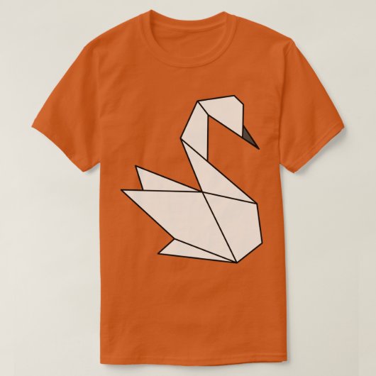 Geometrische origami Swan 1 T-shirt (Design voorkant)