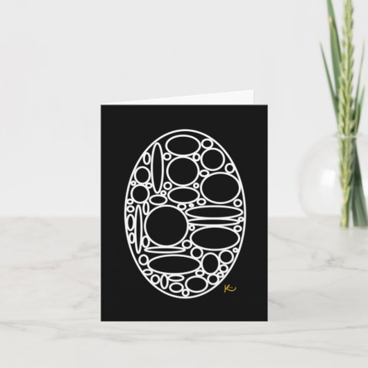 Geometrische ovale notitiekaarten (Voorkant)