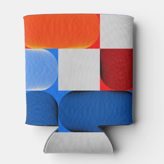 Geometrische overgang: abstract  patroon. blikjeskoeler (Achterkant)