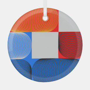 Geometrische overgang: abstract patroon. glas ornament