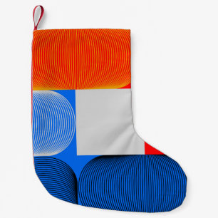 Geometrische overgang: abstract patroon. kleine kerstsok