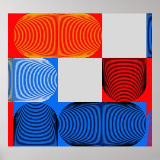 Geometrische overgang: abstract  patroon. poster (Voorkant)