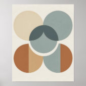 Geometrische overlappende cirkels Moderne muurkuns Poster (Voorkant)