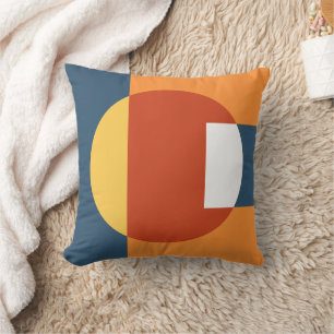 Geometrische overlappende vormen - Retro stijl Kussen