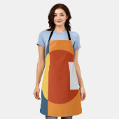 Geometrische overlappende vormen - Retro stijl Schort (Gedragen)