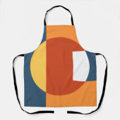 Geometrische overlappende vormen - Retro stijl Schort (Voorkant)