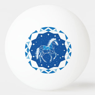 Geometrische paardillustratie pingpongbal