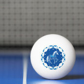 Geometrische paardillustratie pingpongbal (Net)