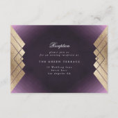 Geometrische Paarse goudboringen Informatiekaartje (Voorkant)