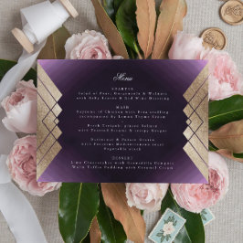 Geometrische Paarse goudweddenschappen Menu
