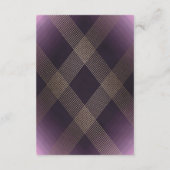 Geometrische Paarse goudweddenschappen RSVP Kaartje (Achterkant)