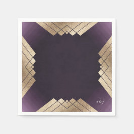 Geometrische Paarse goudweddenschappen Servet