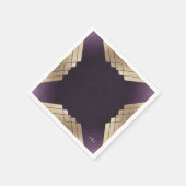 Geometrische Paarse goudweddenschappen Servet (Hoek)