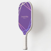 Geometrische Paarse radionegeling Geometrische gep Pickleball Paddle (Links)