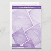 Geometrische Paarse schaduwen, gepersonaliseerd Briefpapier (Voorkant / Achterkant)