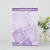 Geometrische Paarse schaduwen, gepersonaliseerd Briefpapier (Staand voorkant)