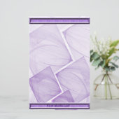 Geometrische Paarse vierkanten Abstract Briefpapier (Staand voorkant)