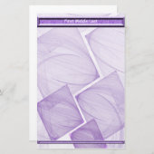 Geometrische Paarse vormen Abstract Briefpapier (Voorkant / Achterkant)